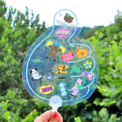 [하하당] 예쁜 마음 부채 (2종 택1)