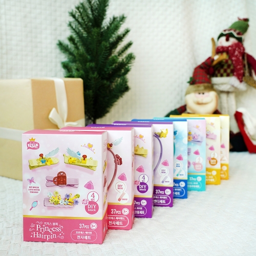 키저스 블럭 프린세스 헤어 악세서리 미용실 역할 놀이 장난감