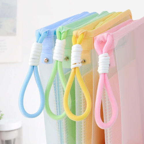 [오아트] A4 반투명 클립 지퍼 파일(4종 택1/수업도구/바인더)