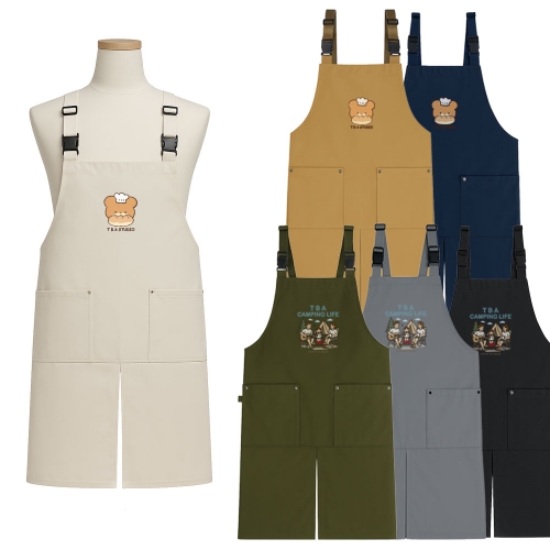 [TBA테디베어어패럴] 캠핑 베이커리 공방 다용도 앞치마 생활방수