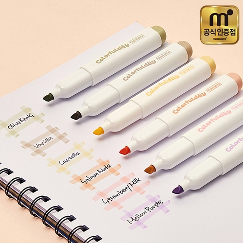 [모나미] NEW 칼라풀데이 형광펜 낱자루