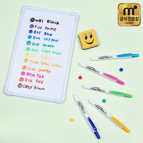 [모나미] 이지클릭 보드마카 12색