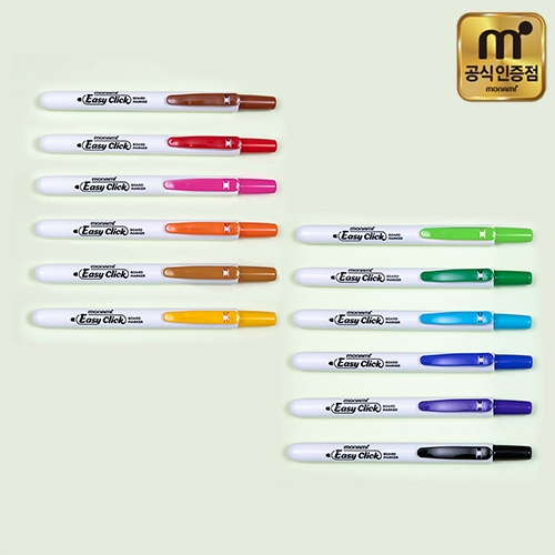 [모나미] 이지클릭 보드마카 12색