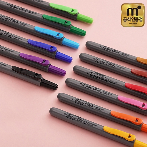 [모나미] 이지클릭 유성매직 12색