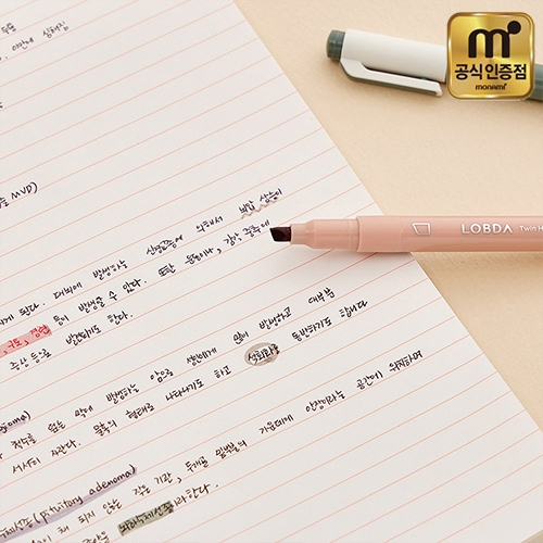 [모나미] 롭다 트윈 형광펜 세트 5본입