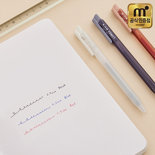 [모나미] 롭다 볼펜 3색세트 (흑/청/적) 0.7mm