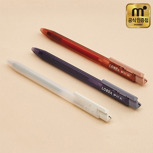 [모나미] 롭다 볼펜 3색세트 (흑/청/적) 0.7mm