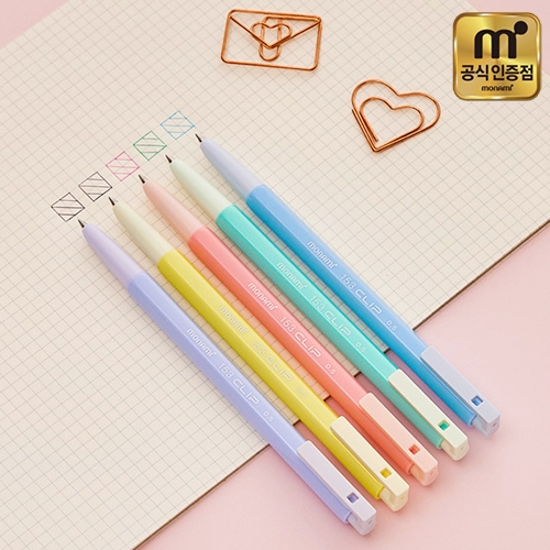 [모나미] 153클립 파스텔 0.5 5본세트