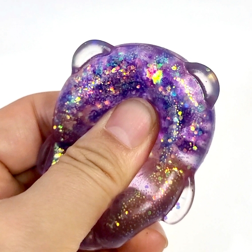 미니곰 반짝이 슈가볼 주물럭 말랑이 스퀴시 (12개)