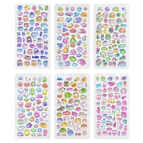 버블봉봉 3D 입체스티커 2탄 (6개)