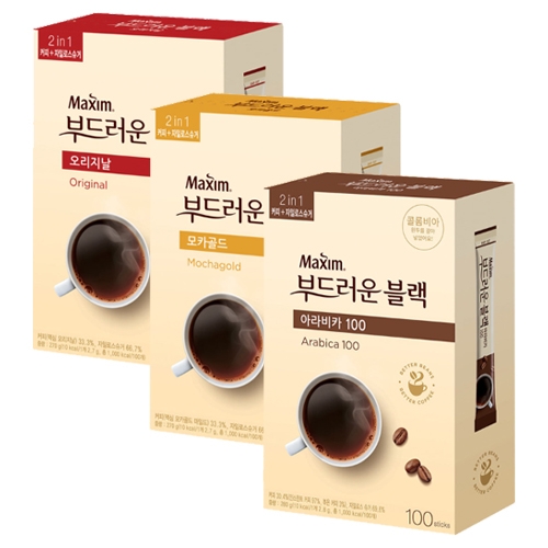 [동서] 맥심 부드러운 블랙커피 100T (오리지날/모카골드/아라비카 택1)