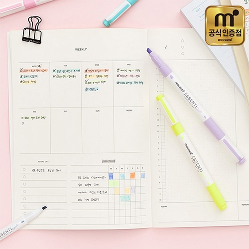 [모나미] 에센티 트윈 형광펜 16색