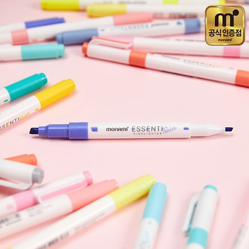 [모나미] 에센티 트윈 형광펜 (16색 택1)