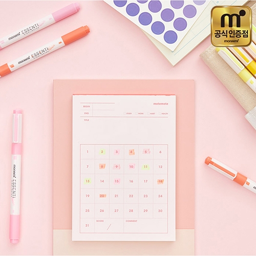 [모나미] 에센티 트윈 형광펜 (16색 택1)