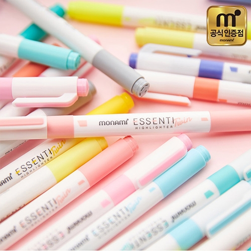[모나미] 에센티 트윈 형광펜 (16색 택1)