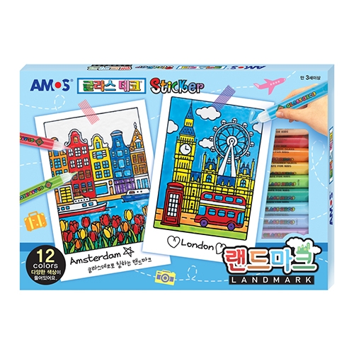 [아모스] 글라스데코 스티커 (신윤복/랜드마크 택1)