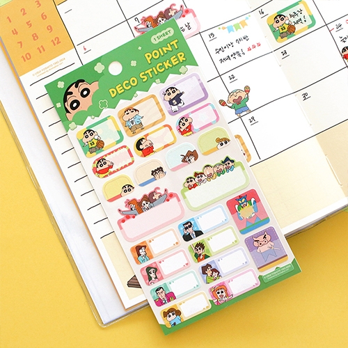 [학산] 짱구는못말려 포인트 데코 스티커 (2종 택1)