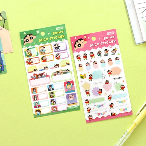 [학산] 짱구는못말려 포인트 데코 스티커 (2종 택1)