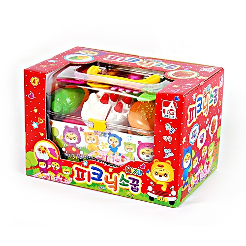 미즈 피크닉 소꿉놀이 싹뚝싹뚝 과일 음식 모형 주방도구 역할놀이 장난감