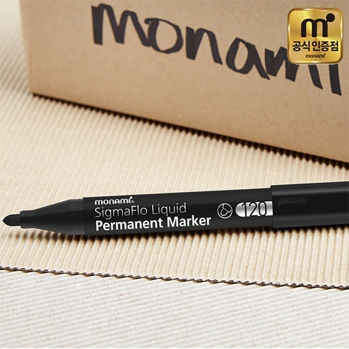 [모나미] 시그마플로 생잉크 유성매직 둥근/사각 (3색 택1)
