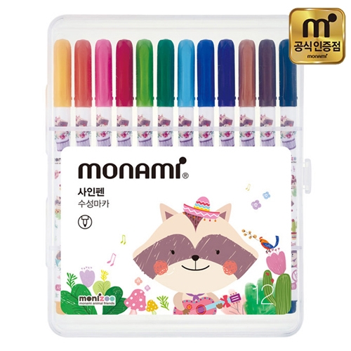 [모나미] 사인펜 12색 (핑크/블루 택1)