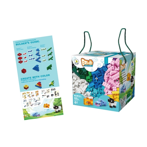 클래식 동물 525PCS 호환블럭 기본형+동물 시리즈+블럭판 리필 블록 놀이 장난감