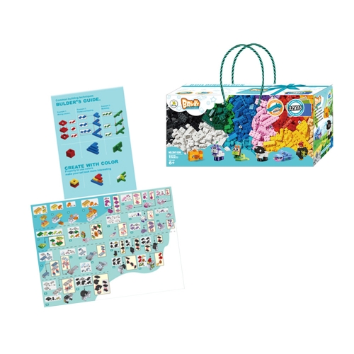 클래식 동물 1022PCS 호환블럭 기본형+동물 시리즈+블럭판 리필 블록 놀이 장난감