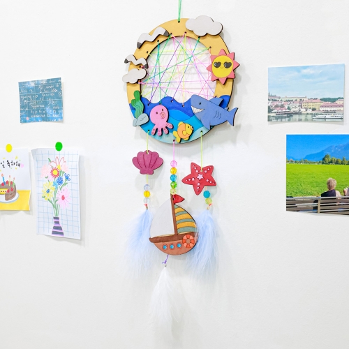 [오늘놀이] 여름 바다 풍경 드림캐쳐(여름만들기/모빌/KC인증)