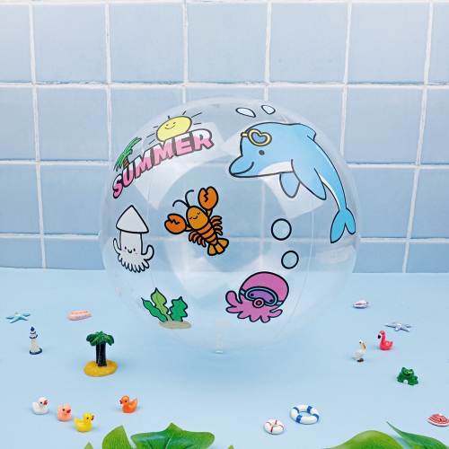 [오늘놀이] 투명 비치볼 꾸미기(물놀이용품/스티커 추가 옵션/KC인증)