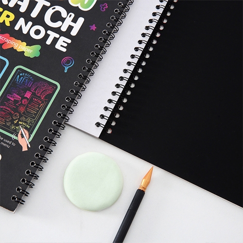 [아트필드] 레인보우 스크래치 페이퍼노트 10장 (전용펜 포함)