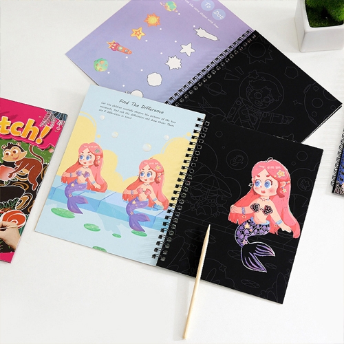 [아트필드] 도안 아트 카드 스크래치 4장 (전용펜 포함)