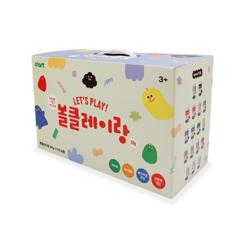 [오아트] 볼클레이랑 50g 지퍼백 17색 세트(점토/촉감놀이/KC인증)