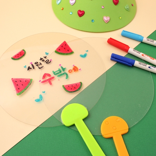 [아이디몬] PVC 투명 부채