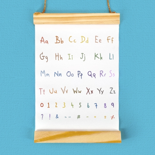 [탑키드] 캔버스 무지 우드 행잉 족자