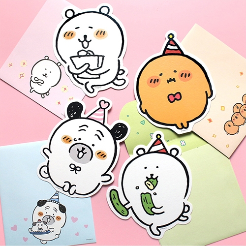 [학산] 담곰이 모양카드 (4종 택1)