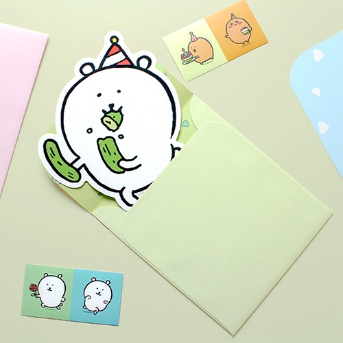 [학산] 담곰이 모양카드 (4종 택1)