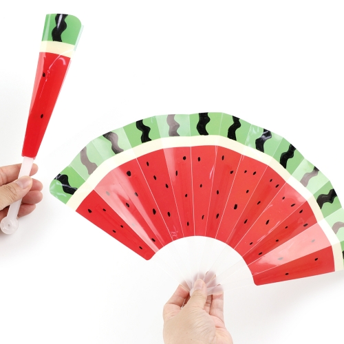 메이크문구 PVC 접이부채 수박