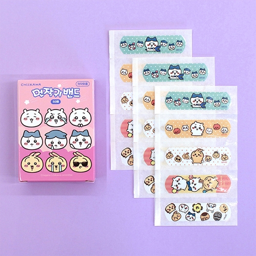 [학산] 먼작귀 밴드 반창고 50매 (2종 택1)