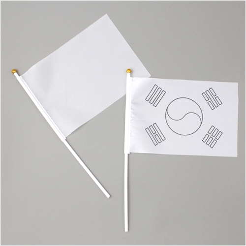 [아이디몬] 그리기 깃발 (무지/태극기 택1)