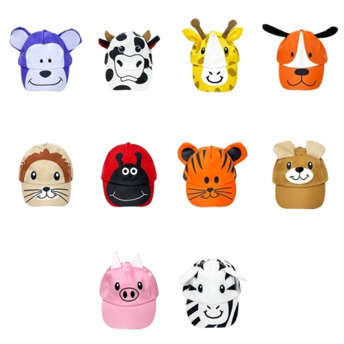 역할놀이 캐릭터 연출 숲체험 야외활동 모자 귀여운 동물 캐릭터 헝겁 모자 10종