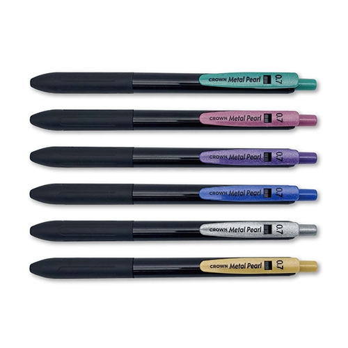 [크라운] 메탈펄 잉크펜 6색