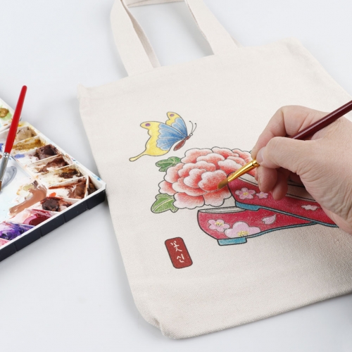 메이크문구 캔버스그림가방 꽃신