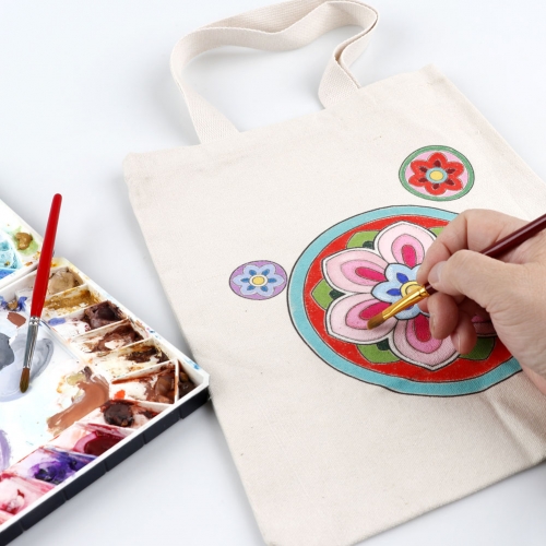 메이크문구 캔버스그림가방 연화도2