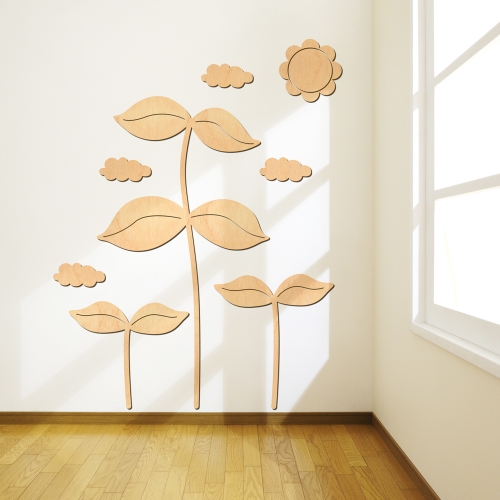 우드스티커 콩나무 반제품