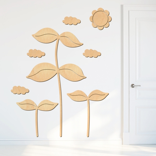 우드스티커 콩나무 반제품