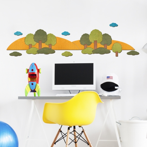 우드스티커 전원풍경 컬러완제품