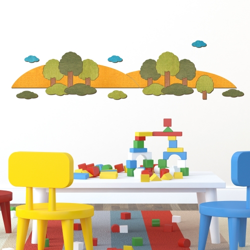 우드스티커 전원풍경 컬러완제품