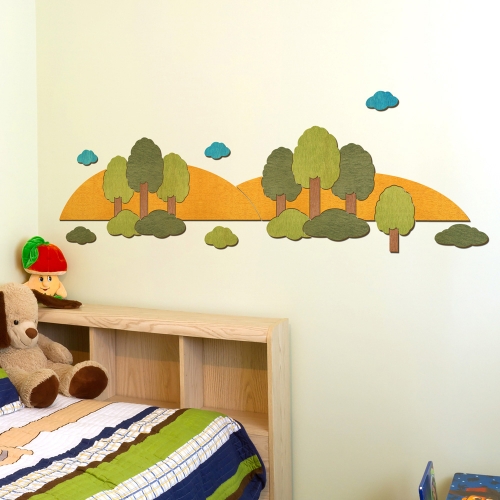 우드스티커 전원풍경 컬러완제품