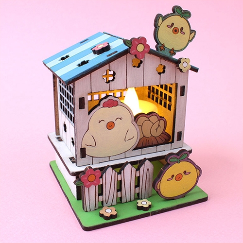 [아이디몬] 우드 DIY 삐약이네 무드등