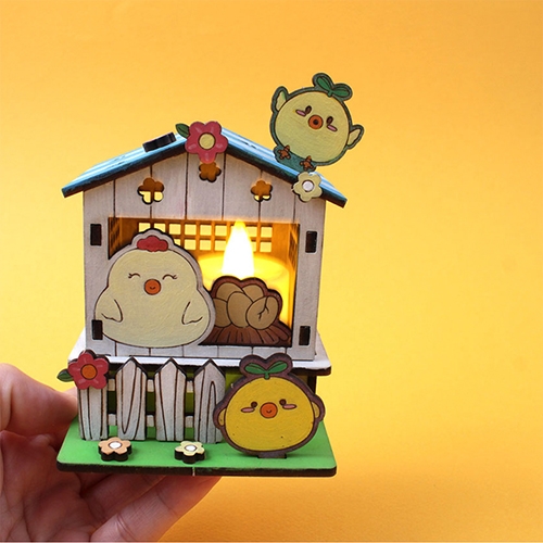 [아이디몬] 우드 DIY 삐약이네 무드등